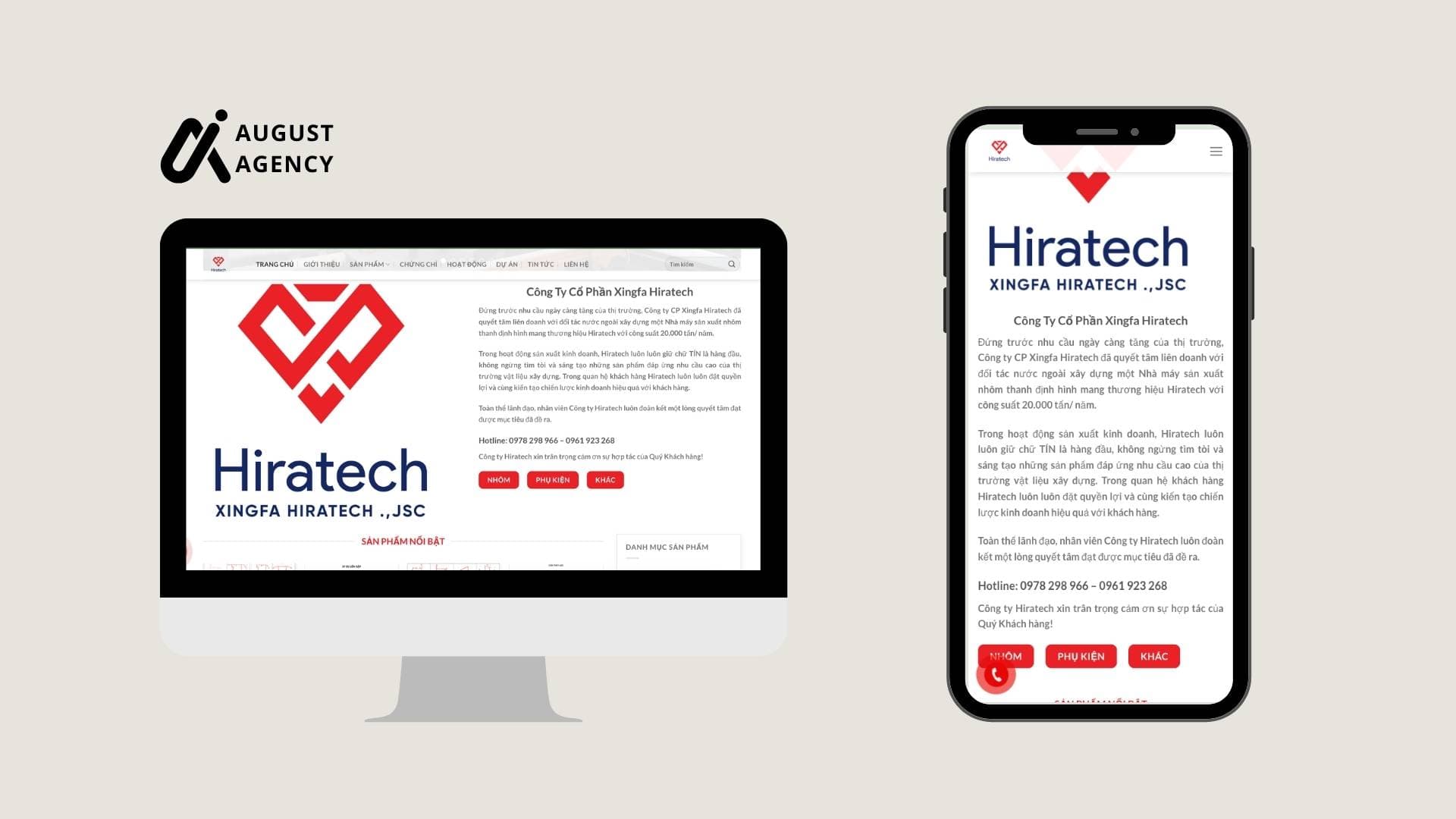 Dự án Website Công nghiệp – Xây dựng: Xingfa HiraTech