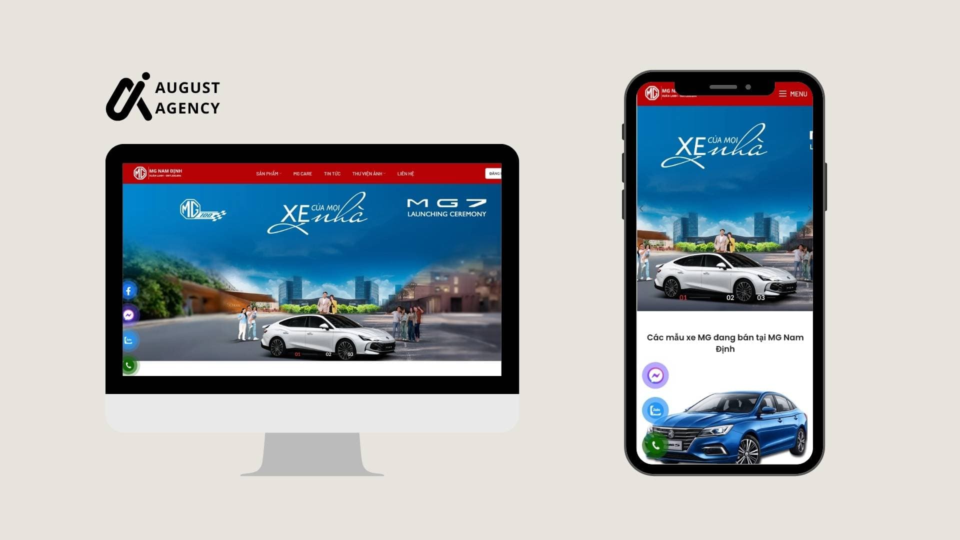 Dự án otomgnamdinh.com: Tối ưu website đại lý ô tô MG